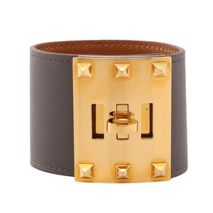 [Used] Hermes Kelly Dog Extreme GP (Gold Plated) Bracelet for Women - Used A