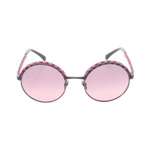 【中古】 シャネル CHANEL サングラス ココマーク グラデーションレンズ ラウンド レザー サングラス レディース Used A