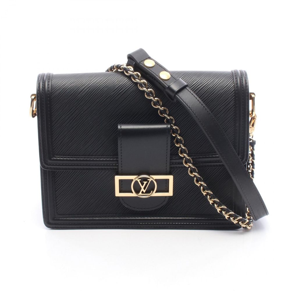 [중고] LOUIS VUITTON 숄더백 도핀 NV MM M56141 느와르 레더 도핀MM 여성용 Used A