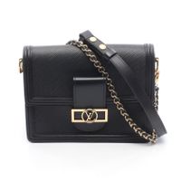 [중고] LOUIS VUITTON 숄더백 도핀 NV MM M56141 느와르 레더 도핀MM 여성용 Used A