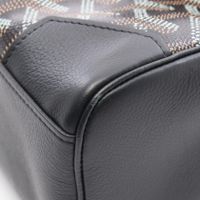 【二手】 GOYARD Saigon Mini 兩用手提包 SAIGONMINTY01CL03P 黑色/ブラウン/米色 PVC塗層帆布皮革 Saigon Mini 兩用手提包
