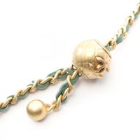 [중고] Chanel 샤넬 숄더백 마틀라세 그린 램스킨(양가죽) 마틀라세 체인 월렛 여성용 Used A