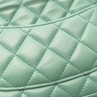 [중고] Chanel 샤넬 숄더백 마틀라세 그린 램스킨(양가죽) 마틀라세 체인 월렛 여성용 Used A