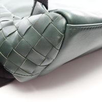 【二手】Bottega BOTTEGA VENETA雙肩包，編織工藝，綠色皮革，男士，二手 B
