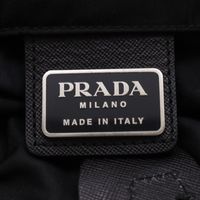 Prada 雙肩包/日用包，尼龍材質，黑色（NERO），單肩包，A5 尺寸，皮帶扣，女款 [二手]