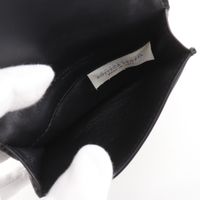 Bottega Veneta Intrecciato 編織名片夾/卡包，小牛皮，黑色，翻蓋，男女通用 [二手]