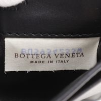 Bottega Veneta Intrecciato 編織名片夾/卡包，小牛皮，黑色，翻蓋，男女通用 [二手]