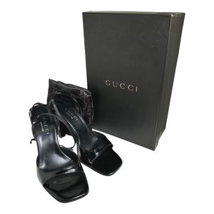 Gucci 구찌 페이턴트 하이힐 #36C 23cm 샌들
 GUCCI 블랙【중고】