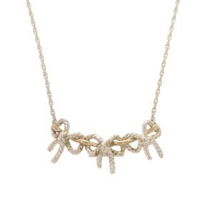 미사용급 티파니 트리플 리본 실버925 K18YG 750YG 목걸이 실버 옐로우 골드 1141【중고】TIFFANY&Co.