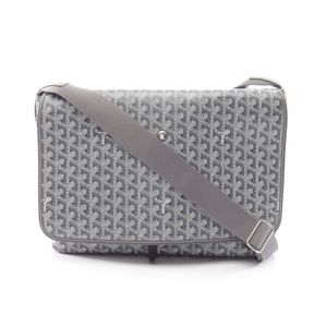 【二手】Goyard GOYARD單肩包 Capetian MM 灰色/白色 PVC 塗佈帆布皮革 Capetian MM 男女通用款 A
