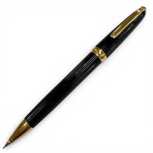 Excellent condition ▼ Cartier Louis Cartier Stripe Twist-type Mechanical Pencil, Black and Gold, Made in France, Men's