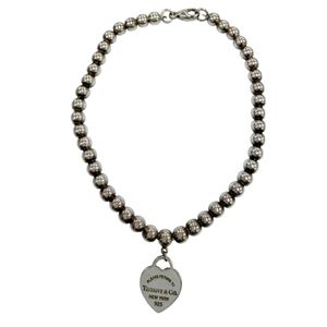 Mint condition☆TIFFANY&Co. Tiffany Return to Tiffany Mini Heart Tag Bead Bracelet 925 Silver Weight 5.3g Women's with dust bag