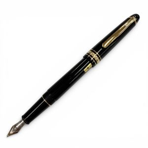 極美品▼MONTBLANC モンブラン マイスターシュテュック 145 クラシック オマージュ ア フレデリック ショパン ペン先14K Bニブ ホワイトスター 万年筆 ブラック ゴールド ドイツ製 メンズ 箱付き