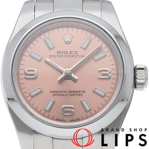 Rolex Oyster Perpetual 26 Ladies Watch 176200 (Random) Stainless Steel Ladies Watch Pink Polished Excellent Condition [Used]