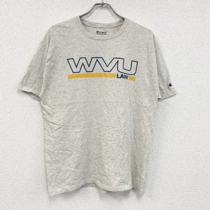 Champion short-sleeved printed T-shirt, gray, size L, used.