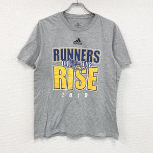 adidas short-sleeved printed t-shirt, gray, size L, used.