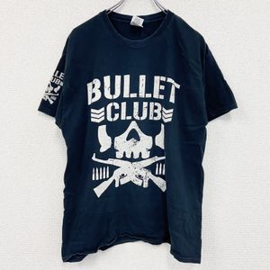GILDAN short-sleeved printed T-shirt, black, size L, used.