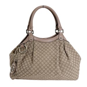Gucci 구찌 211944 디아만테 캔버스 핸드백 수키백 토트백
 GUCCI 베이지 x 브라운【중고】
