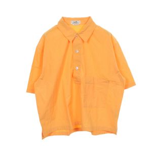 [Used] Hermes HERMES Short-Sleeved Orange Cotton Shirt with Pockets - Men's - Used A
