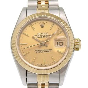 ROLEX Datejust 腕表 69173 不锈钢 x YG 自动上链 模拟显示 金色表盘 女士款【二手】