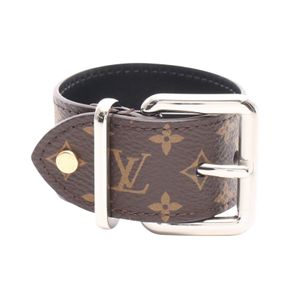 [Used] Louis Vuitton LOUIS VUITTON Bangle Cuff LV Emblem Monogram M4356F Stainless Steel Bangle Women's Used A