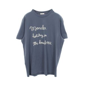 [Used] MONCLER Short-Sleeve T-Shirt with Embroidered Logo, 8C00053, Cotton, Men's, Unused