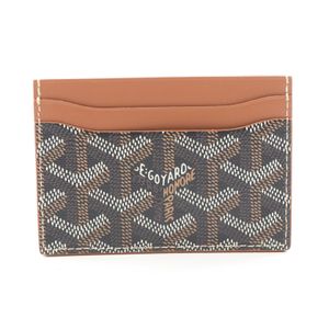 【二手】Goyard GOYARD Sulpice 卡包 STSULPPMLTY01CL03X 黑色/ブラウン/白色 PVC塗層帆布皮革 Saint-Sulpice 卡包