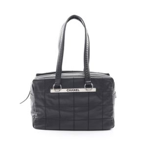 [Used] Chanel CHANEL Shoulder Bag Chocolate Bar Black Caviar Skin (Grained Calf) Chocolate Bar Boston Bag Women's Used A