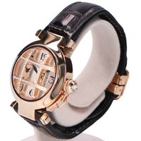 Cartier 폴리싱 완료 750YG 파샤 32 그리드 D 컨벡스 WJ11951G K18×다이아몬드 쿼츠 시계 -【중고】