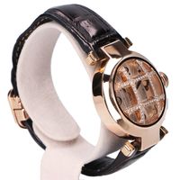 Cartier 폴리싱 완료 750YG 파샤 32 그리드 D 컨벡스 WJ11951G K18×다이아몬드 쿼츠 시계 -【중고】