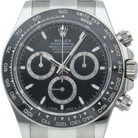 ROLEX 코스모그래프 데이트나 워치 Cosmograph Daytona 126500LN 박스 보증서 SS/세라믹 남성용 시계 블랙 미품 【신품】