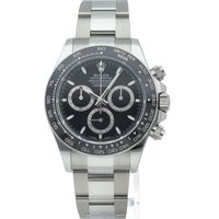 ROLEX 코스모그래프 데이토나 워치 Cosmograph Daytona 126500LN 박스 보증서 SS/세라믹 남성용 시계 블랙 미품 【신품】