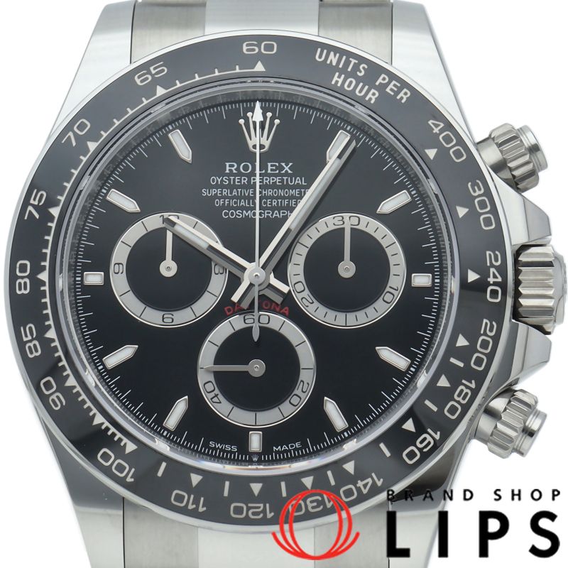 ROLEX 코스모그래프 데이토나 워치 Cosmograph Daytona 126500LN 박스 보증서 SS/세라믹 남성용 시계 블랙 미품 【신품】
