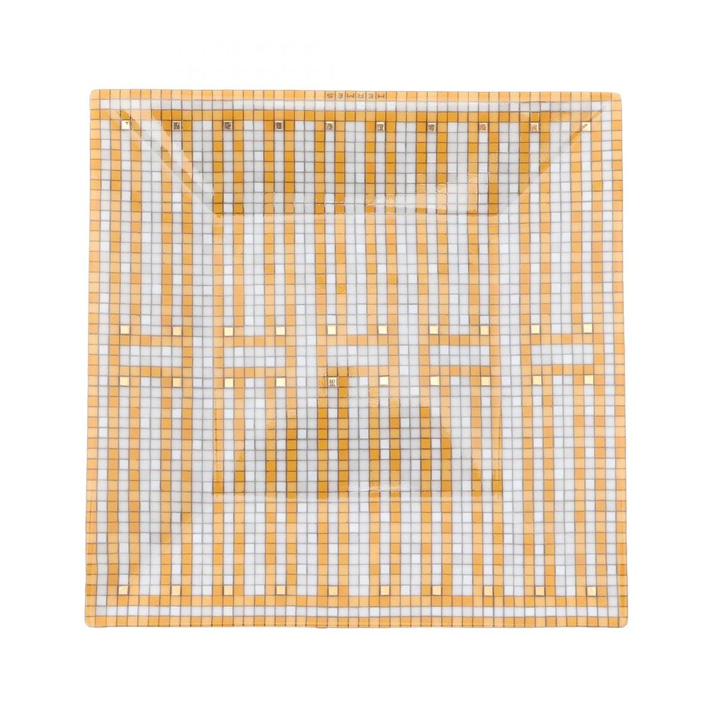 【二手】愛馬仕 (Hermes) 餐具 Petit Carré No. 2 馬賽克圖案 24 金色PlateP026042P 金色 其他 Petit Carré No. 2Plate男女通用 未使用