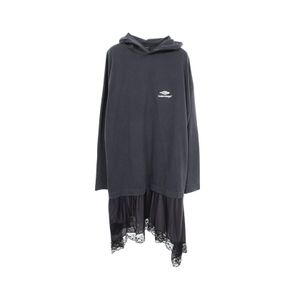 【二手】BALENCIAGA世家 (Balenciaga) 連身裙，仿多層設計，做舊效果，帶帽，棉質面料，女款，全新未使用