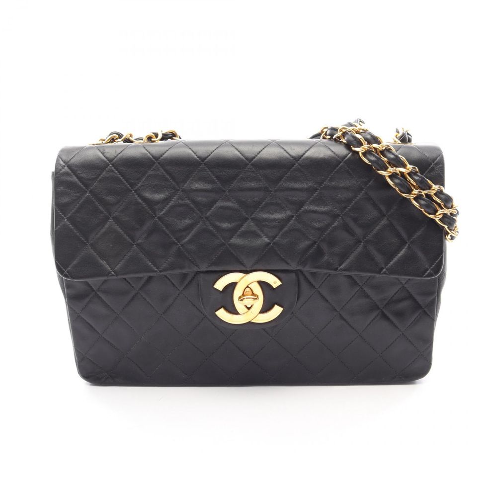 [중고] Chanel 샤넬 숄더백 데카 마트라세 34 싱글 플랩 블랙 램스킨(양가죽) 체인 숄더백 여성용