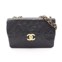 [중고] Chanel 샤넬 숄더백 데카 마트라세 34 싱글 플랩 블랙 램스킨(양가죽) 체인 숄더백 여성용