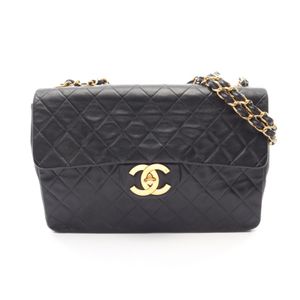 [중고] Chanel 샤넬 숄더백 데카 마트라세 34 싱글 플랩 블랙 램스킨(양가죽) 체인 숄더백 여성용