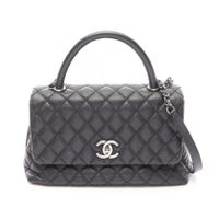 [중고] Chanel 샤넬 손가방 코코핸들 29 탑핸들 플랩 백 마틀라세 2WAY 블랙 캐비어 스킨(그레인드 카프) 코코핸들 마틀라세 2way 체인 숄더백
