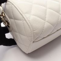 [중고] Chanel 샤넬 숄더백 마틀라세 2WAY AP4474 화이트 캐비어 스킨(그레인드 카프) 마틀라세 미니 보스턴백 여성용 Used A