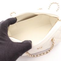 [중고] Chanel 샤넬 숄더백 마틀라세 2WAY AP4474 화이트 캐비어 스킨(그레인드 카프) 마틀라세 미니 보스턴백 여성용 Used A