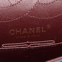[중고] Chanel 샤넬 숄더백 2.55 쉐브론 V스티치 W플랩 블랙 레더 2.55 쉐브론 V스티치 더블 플랩 체인 숄더백