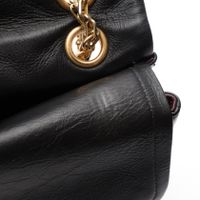 [중고] Chanel 샤넬 숄더백 2.55 쉐브론 V스티치 W플랩 블랙 레더 2.55 쉐브론 V스티치 더블 플랩 체인 숄더백