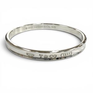 Mint condition ★ TIFFANY&Co. Tiffany 1837 Narrow Bangle 925 Bracelet Accessory Silver Weight 33g Women's