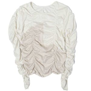 RBS Ray BEAMS 22AW Shirred Pullover 61-14-0008-101 ONE SIZE OFF WHITE Sample Item Long Sleeve Cut and Sew Top [Used] [RBS Ray BEAMS]