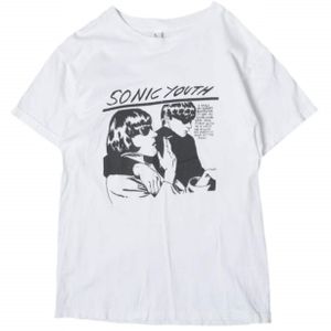 SONIC YOUTH American Apparel 1301 GOO Band T-shirt, Size S, White, Short Sleeve Top [Used] [SONIC YOUTH]