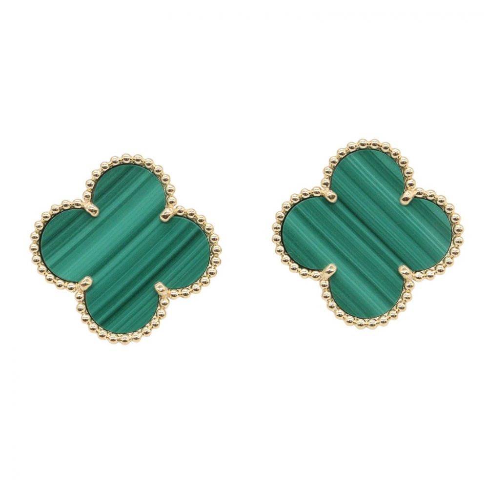 [Pre-owned] Van Cleef & Arpels Magic Alhambra Malachite Earrings VCAR03MH00 K18 (Yellow Gold) Magic Alhambra Malachite Earrings
