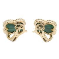[Pre-owned] Van Cleef & Arpels Magic Alhambra Malachite Earrings VCAR03MH00 K18 (Yellow Gold) Magic Alhambra Malachite Earrings
