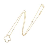 [Pre-owned] Van Cleef & Arpels Vintage Alhambra Necklace, Mother of Pearl, VCARA45900, Neck size 37/41.5cm, K18 (Yellow Gold)