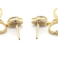 [Pre-owned] Van Cleef & Arpels Earrings Sweet Alhambra Effiage Mother of Pearl K18 (Yellow Gold) Sweet Alhambra Effiage Mother of Pearl